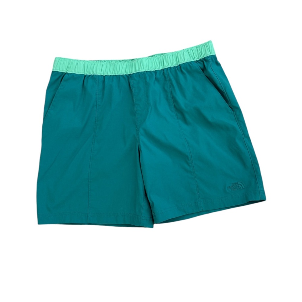 The North Face Men's Shorts Large Green Stretch Drawstring Waist